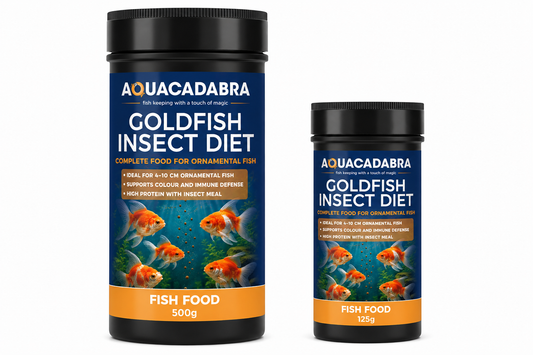 Aquacadabra Goldfish Insect Diet Sinking Granules Fish Food 125g 500g