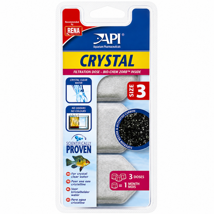 API Crystal Filter Cartridges for Superclean Internal Filters Resin Carbon