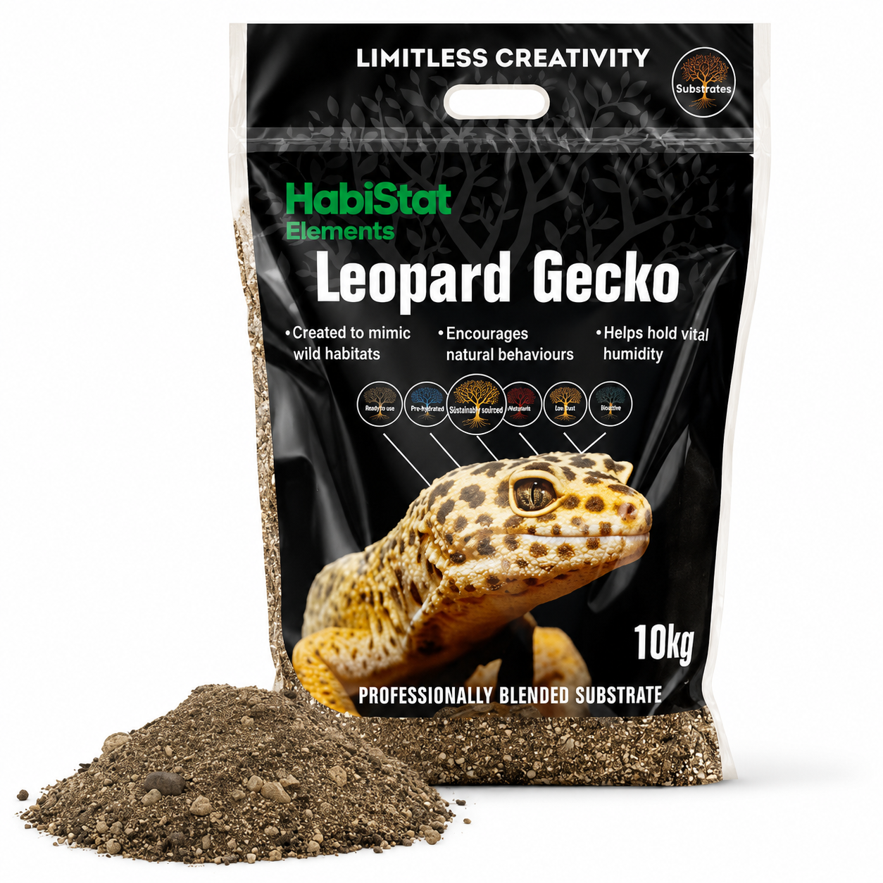 HabiStat 10L Natural Reptile Substrate Spider & Leopard Gecko Bedding