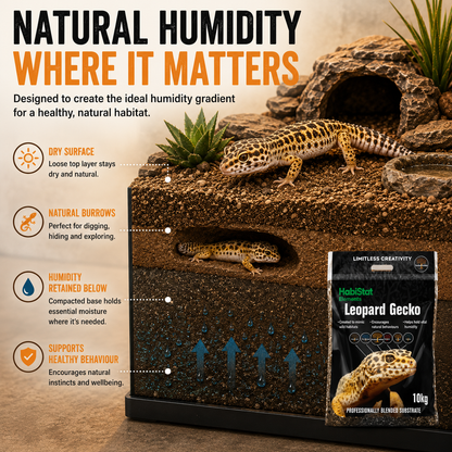 HabiStat 10L Natural Reptile Substrate Spider & Leopard Gecko Bedding