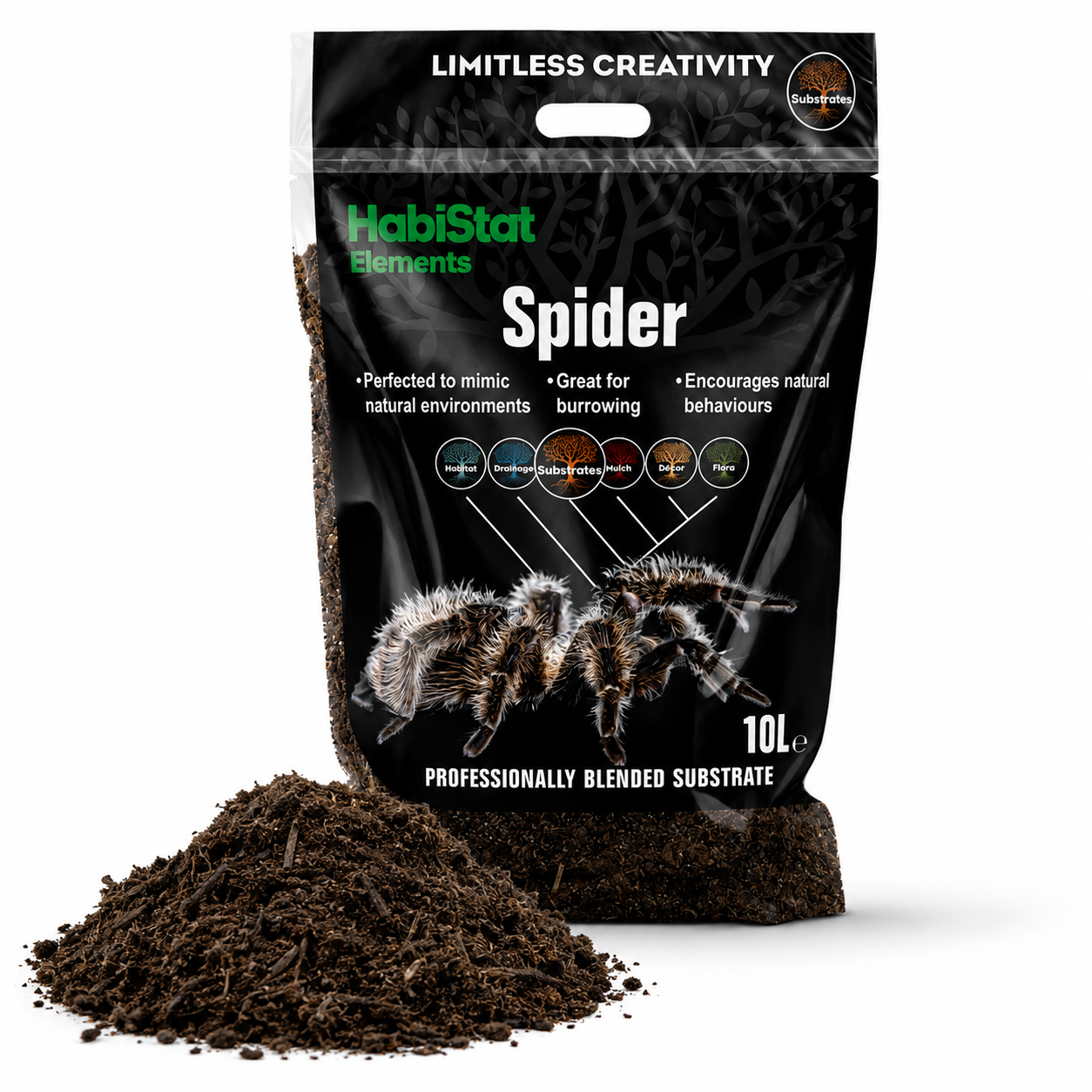 HabiStat 10L Natural Reptile Substrate Spider & Leopard Gecko Bedding