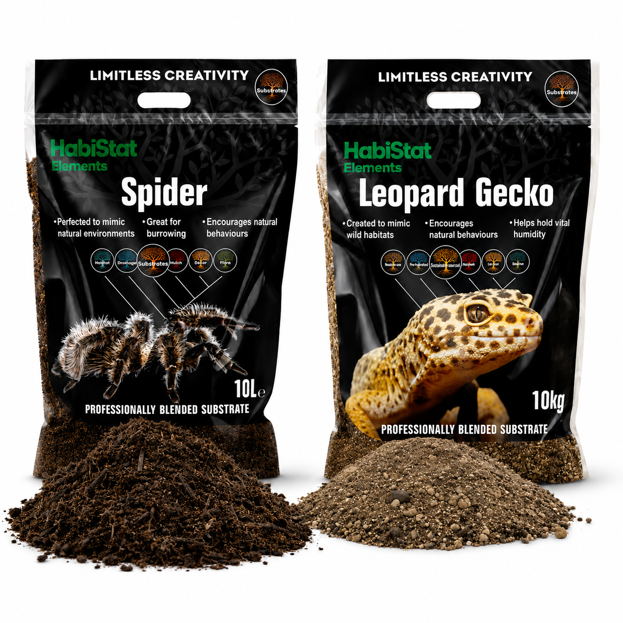 HabiStat 10L Natural Reptile Substrate Spider & Leopard Gecko Bedding