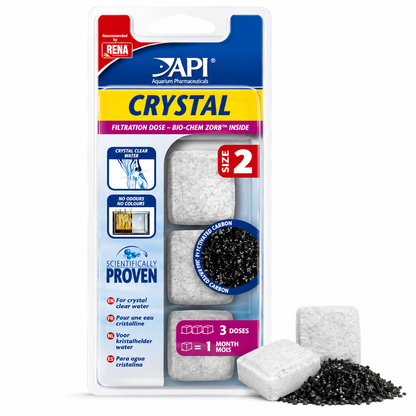 API Crystal Filter Cartridges for Superclean Internal Filters Resin Carbon