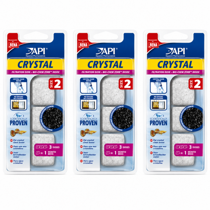 API Crystal Filter Cartridges for Superclean Internal Filters Resin Carbon