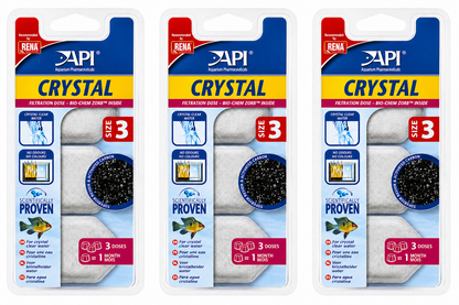 API Crystal Filter Cartridges for Superclean Internal Filters Resin Carbon
