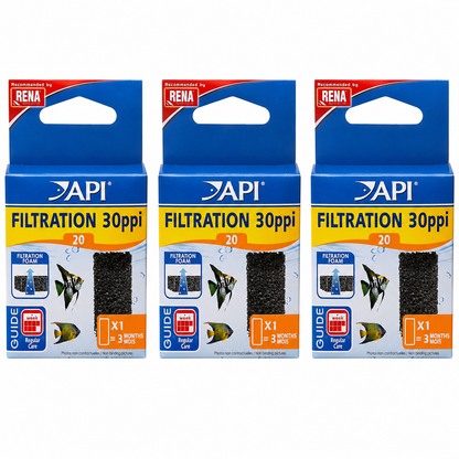 API Aquarium Filter Foam Sponge 30ppi 40/60 Reusable Freshwater & Marine