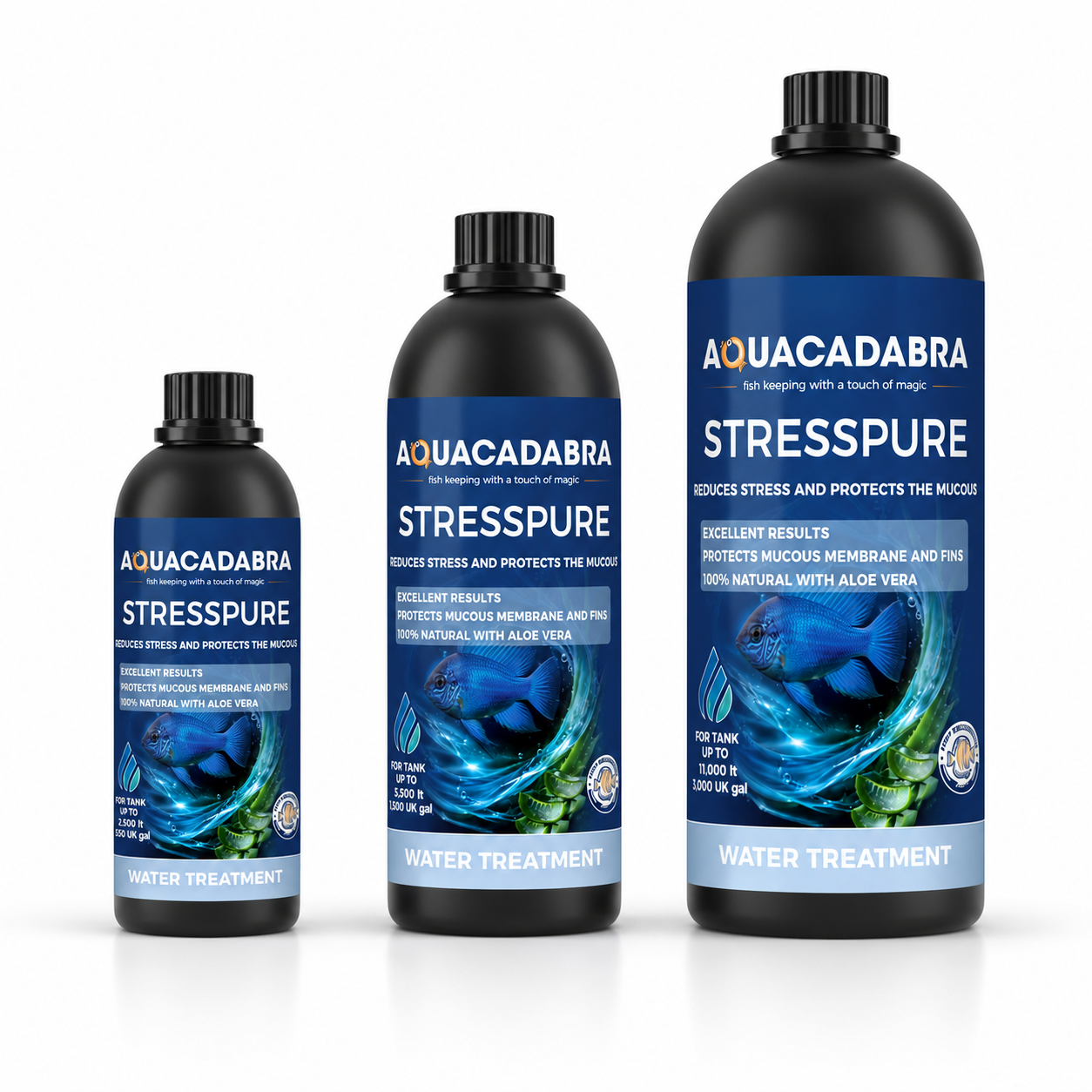 Aquacadabra Stresspure Aquarium Fish Stress Relief Aloe Vera Water Treatment