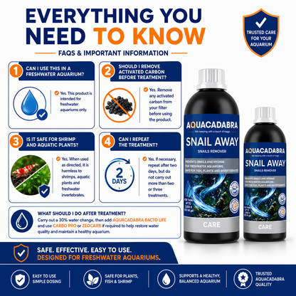 Aquacadabra Snail & Hydra Control Freshwater Aquarium Treatment 250ml 500ml