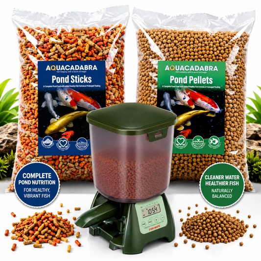 Aquacadabra Pond Food 2kg & P7000 Auto Feeder