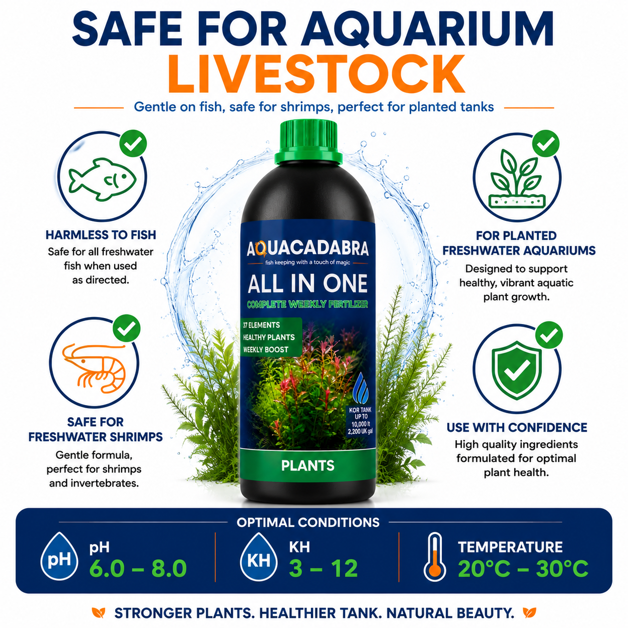 Aquacadabra All in One Aquarium Plant Fertiliser 37 Nutrients Fish Shrimp Safe
