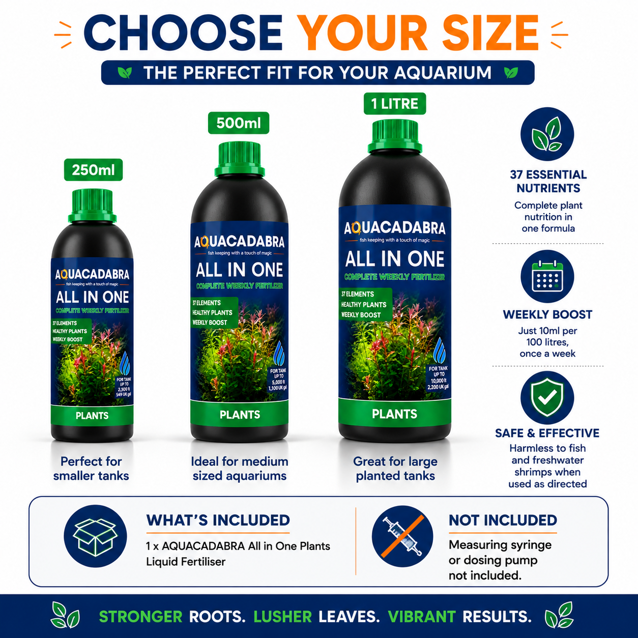 Aquacadabra All in One Aquarium Plant Fertiliser 37 Nutrients Fish Shrimp Safe