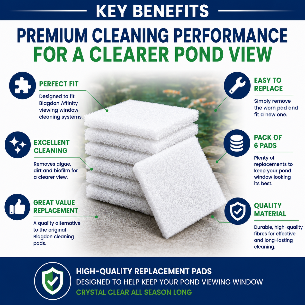 Blagdon Affinity Window Cleaning Pads (6 Pack)