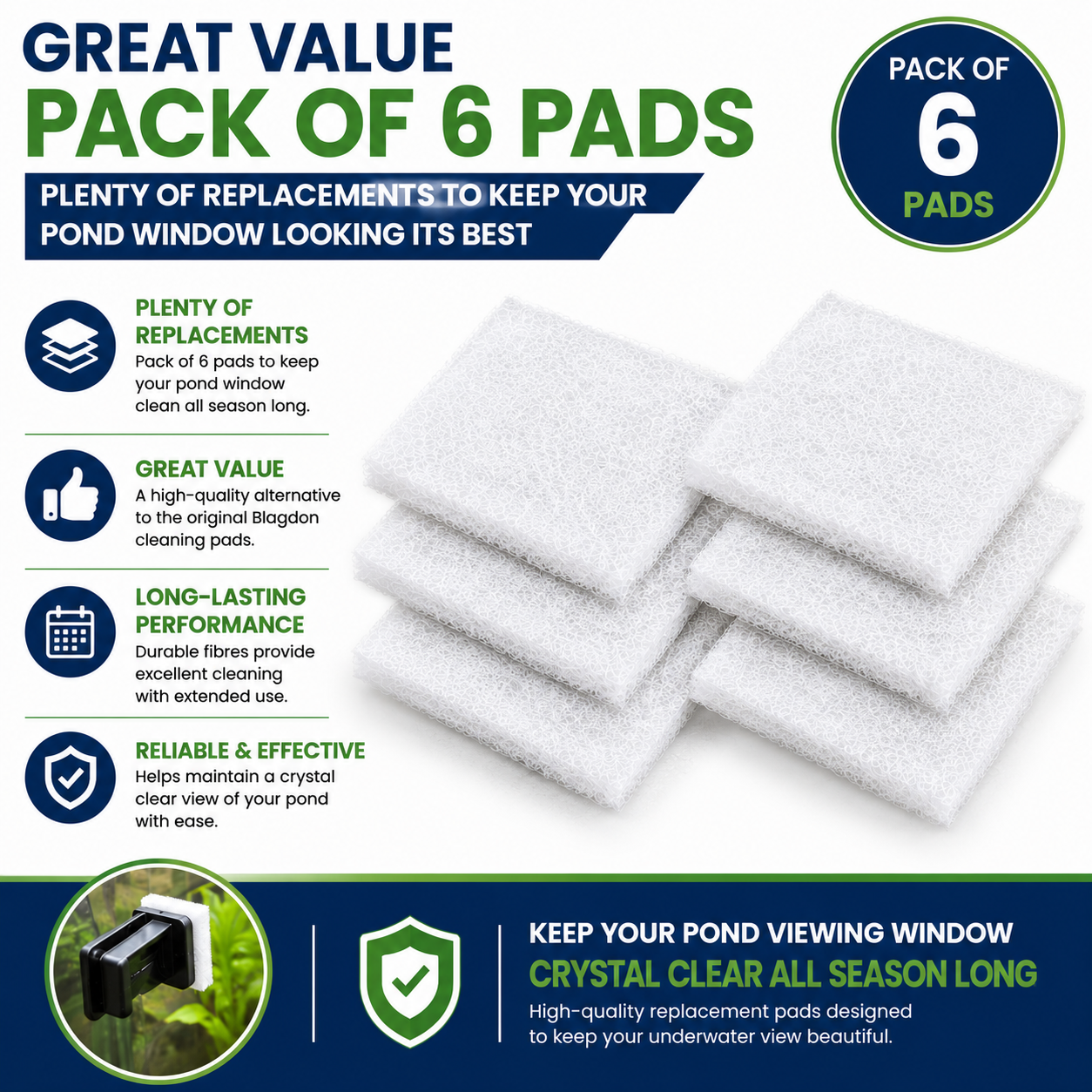 Blagdon Affinity Window Cleaning Pads (6 Pack)
