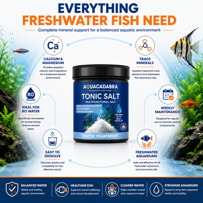 Aquacadabra Tonic Salt Freshwater Fish Aquarium RO Mineral Supplement 500g