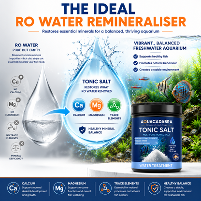 Aquacadabra Tonic Salt Freshwater Fish Aquarium RO Mineral Supplement 500g