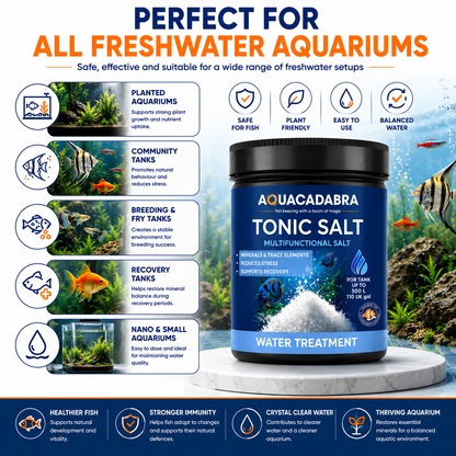 Aquacadabra Tonic Salt Freshwater Fish Aquarium RO Mineral Supplement 500g