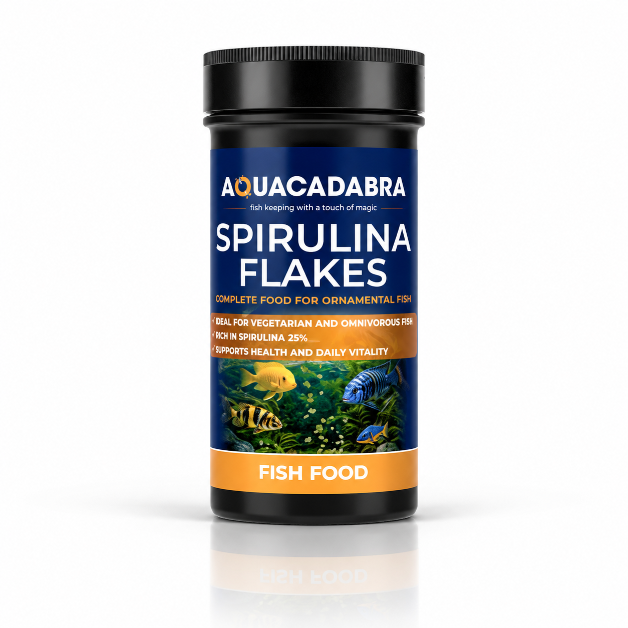 Aquacadabra Spirulina Flakes Fish Food 48% Protein Tropical Aquarium Fish