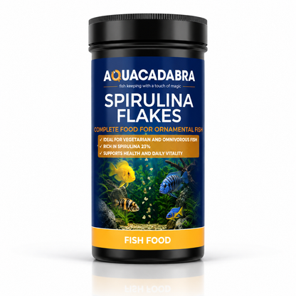 Aquacadabra Spirulina Flakes Fish Food 48% Protein Tropical Aquarium Fish