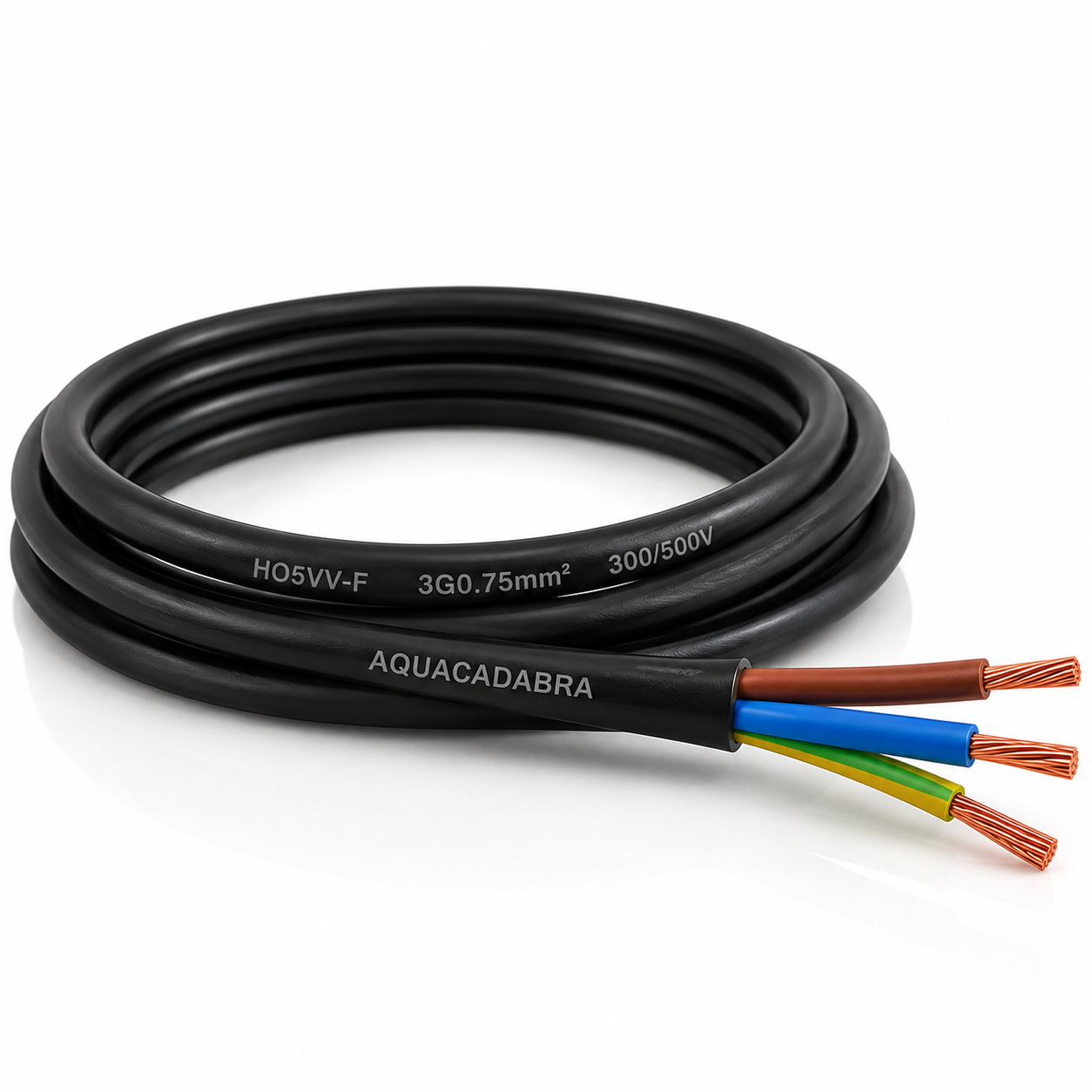 Aquacadabra Heavy Duty Black 3-Core PVC HO5VV-F Garden Cable