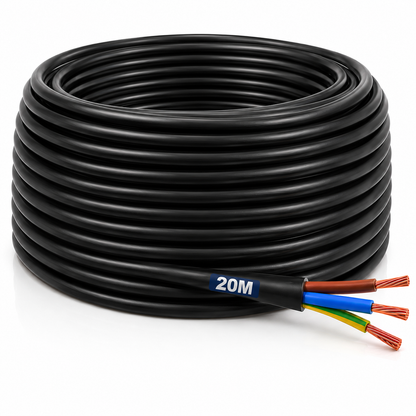 Aquacadabra Heavy Duty Black 3-Core PVC HO5VV-F Garden Cable