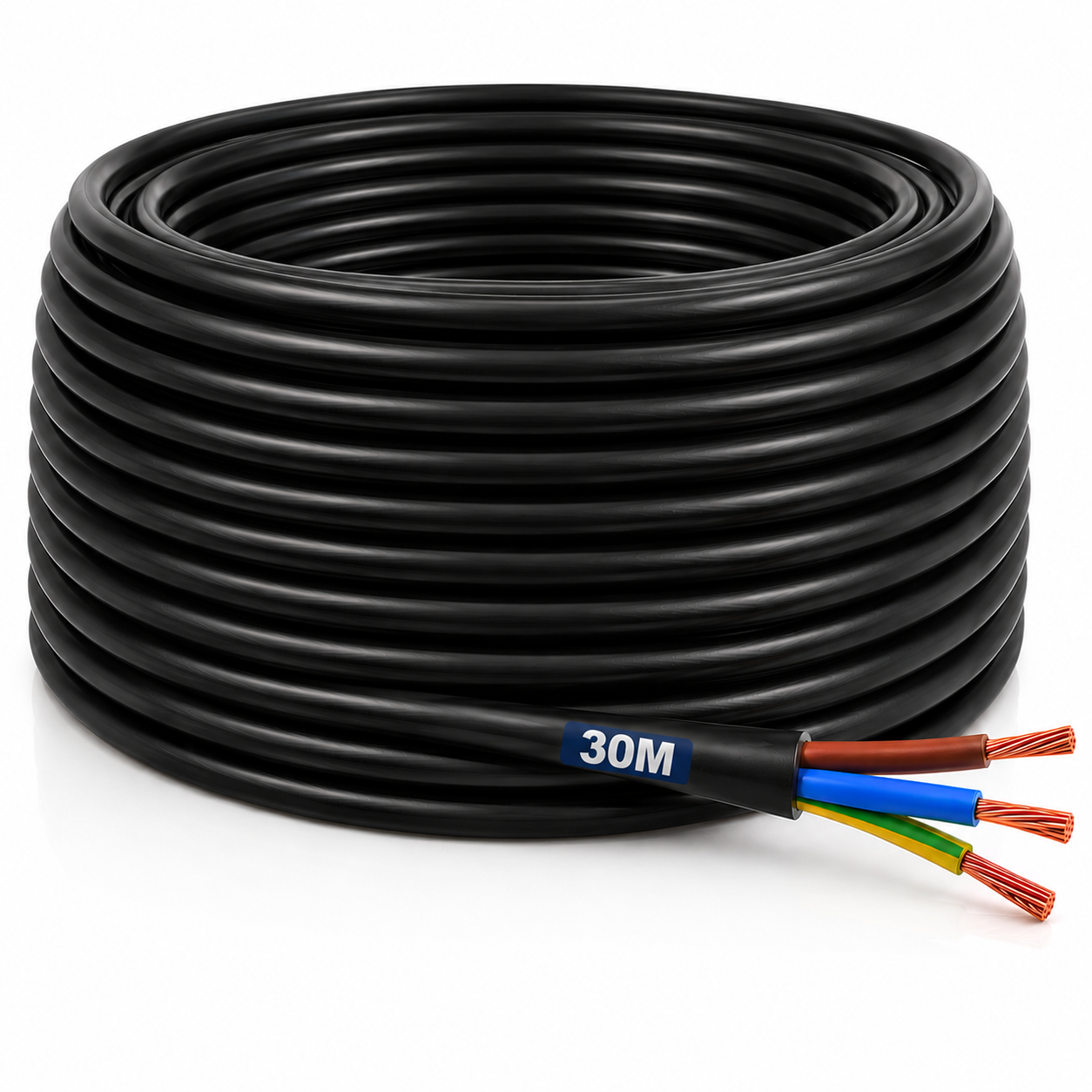 Aquacadabra Heavy Duty Black 3-Core PVC HO5VV-F Garden Cable