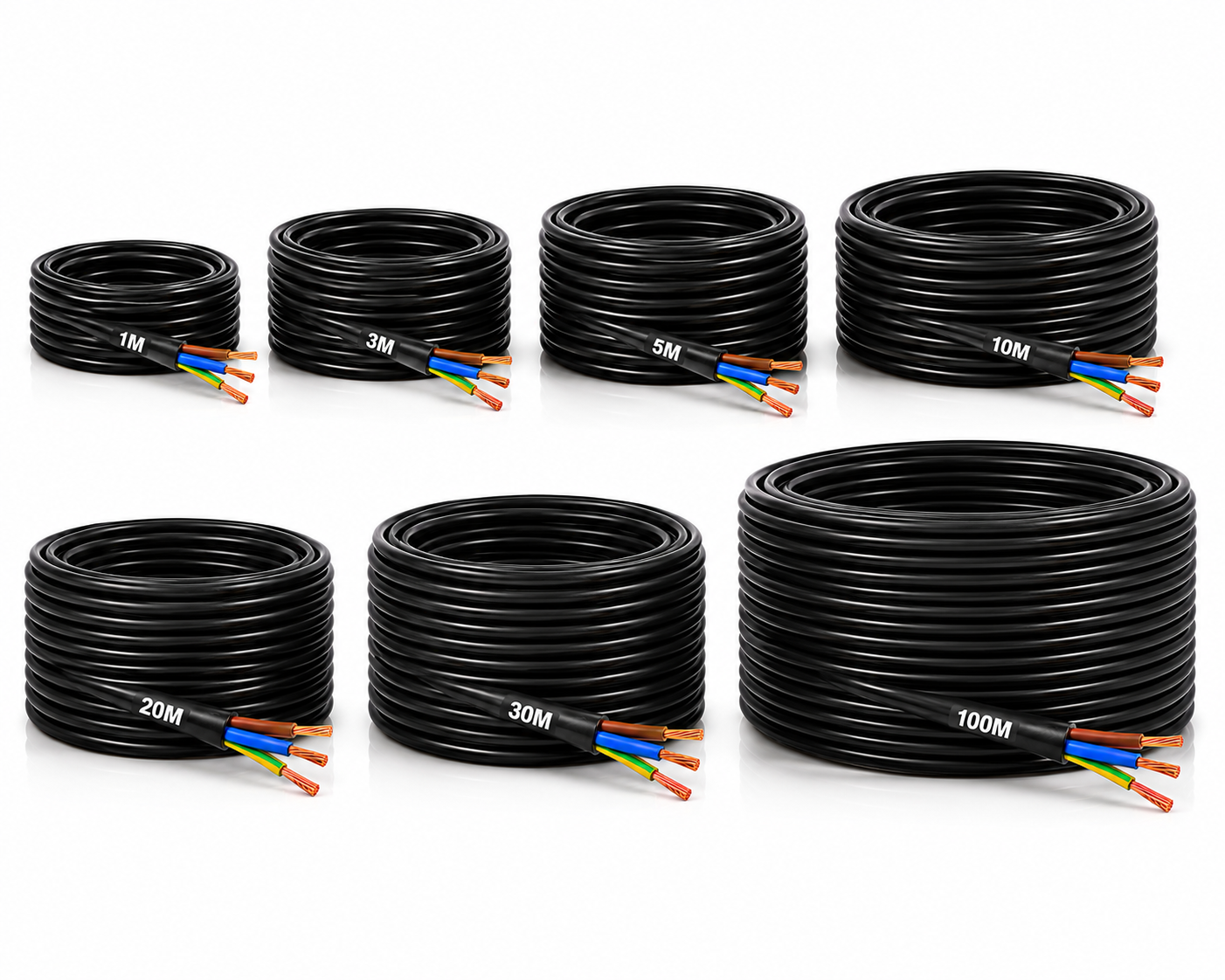 Aquacadabra Heavy Duty Black 3-Core PVC HO5VV-F Garden Cable