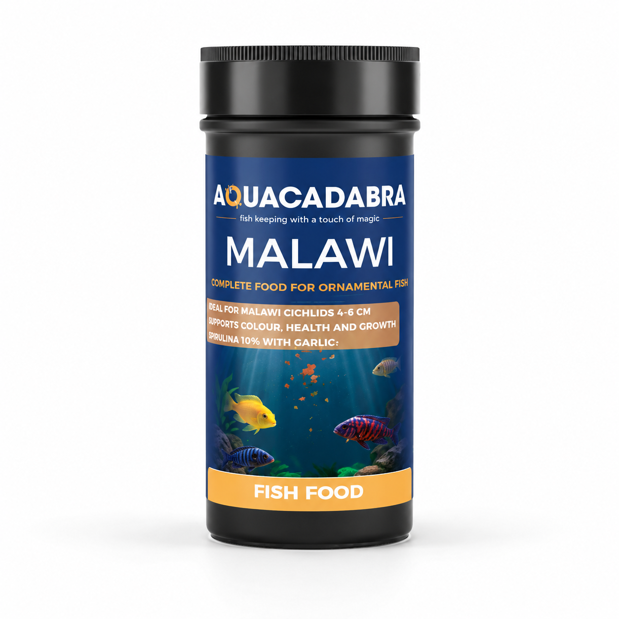 Aquacadabra Malawi Cichlid Fish Food Flakes Spirulina Chlorella Mbuna