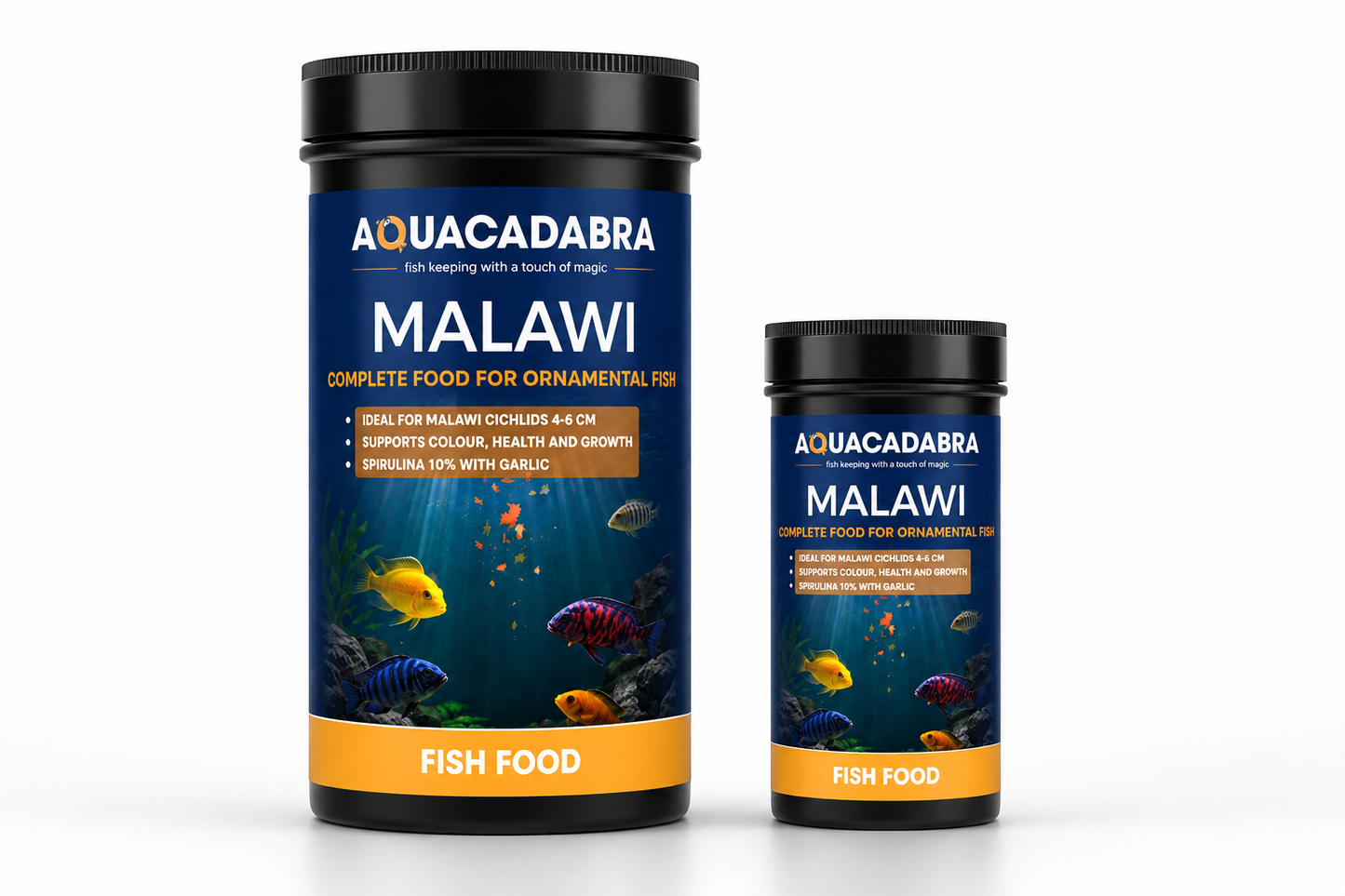 Aquacadabra Malawi Cichlid Fish Food Flakes Spirulina Chlorella Mbuna