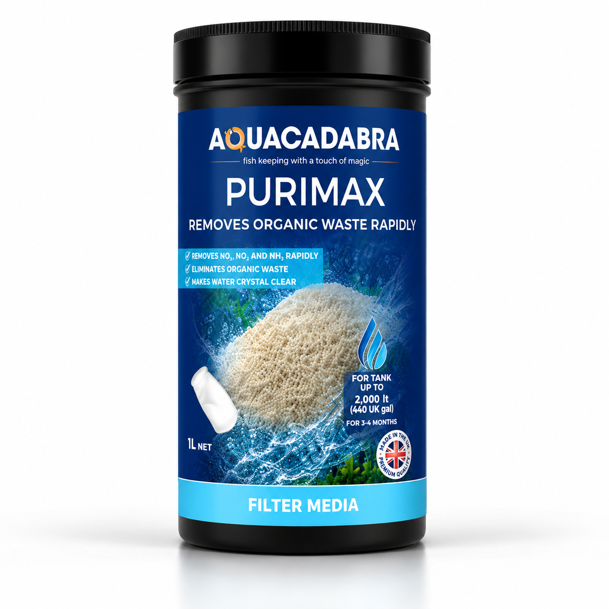Aquacadabra Purimax Nitrite Removal Filter Resin Freshwater Aquarium