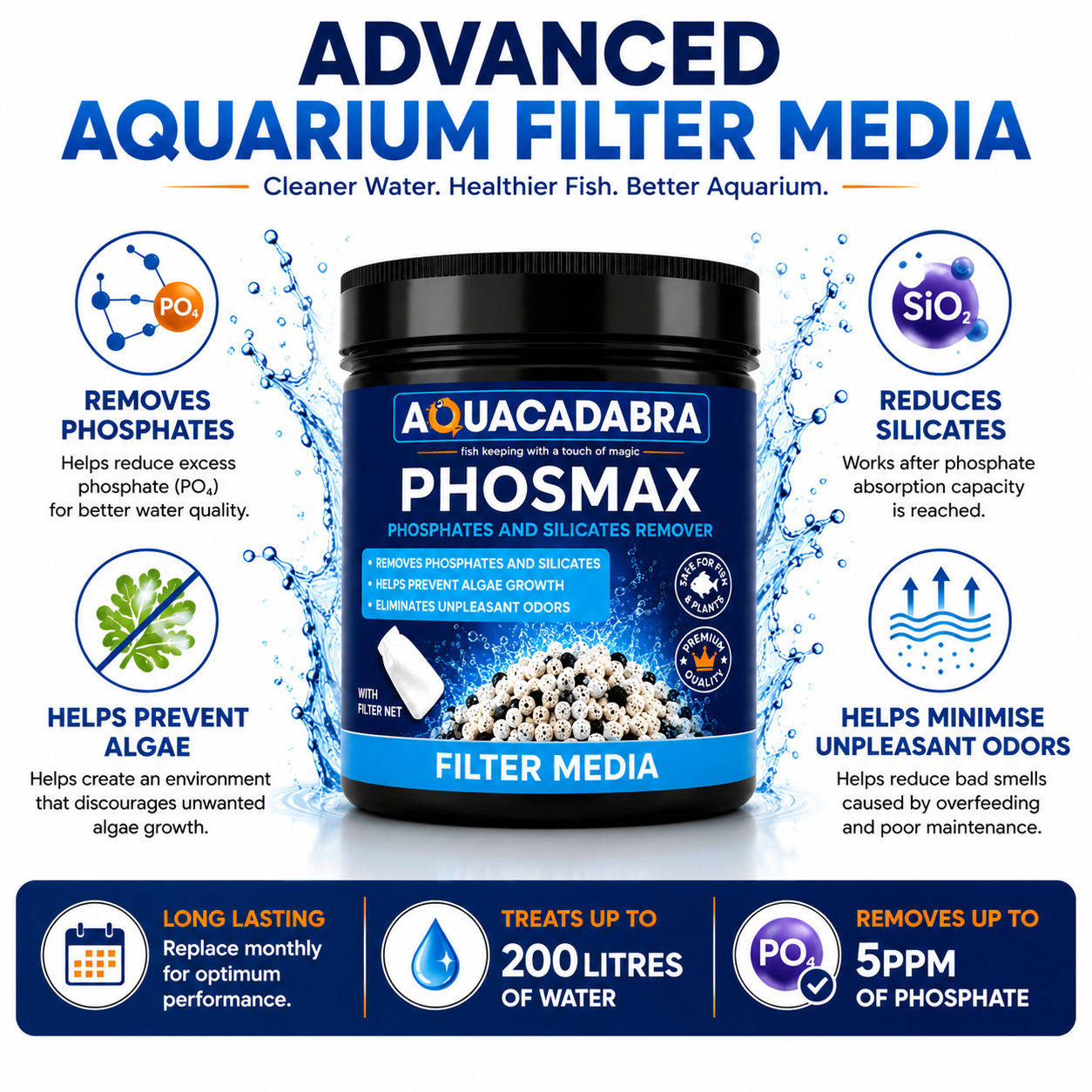 Aquacadabra Phosmax Phosphate Removal Filter Media Aquarium 350g
