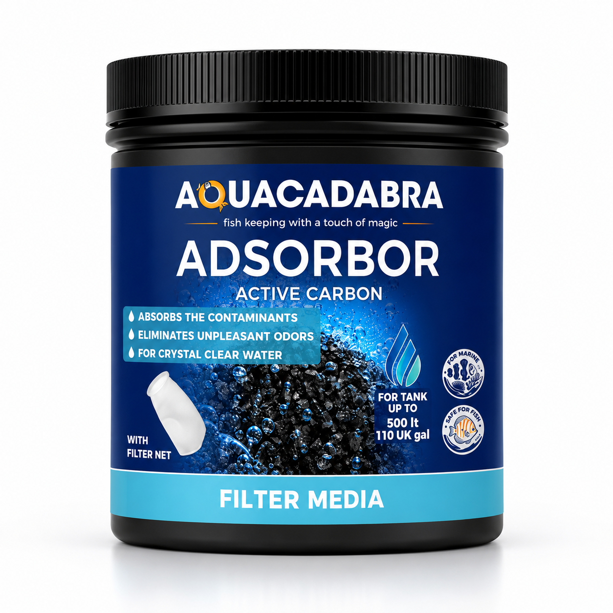Aquacadabra Activated Carbon Charcoal Aquarium Filter Media Freshwater Marine