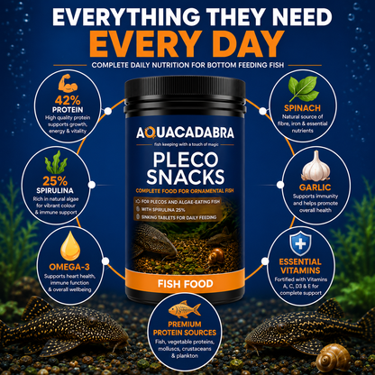 Aquacadabra Pleco Gourmet Sinking Tablets Fish Food Spirulina Algae Eaters