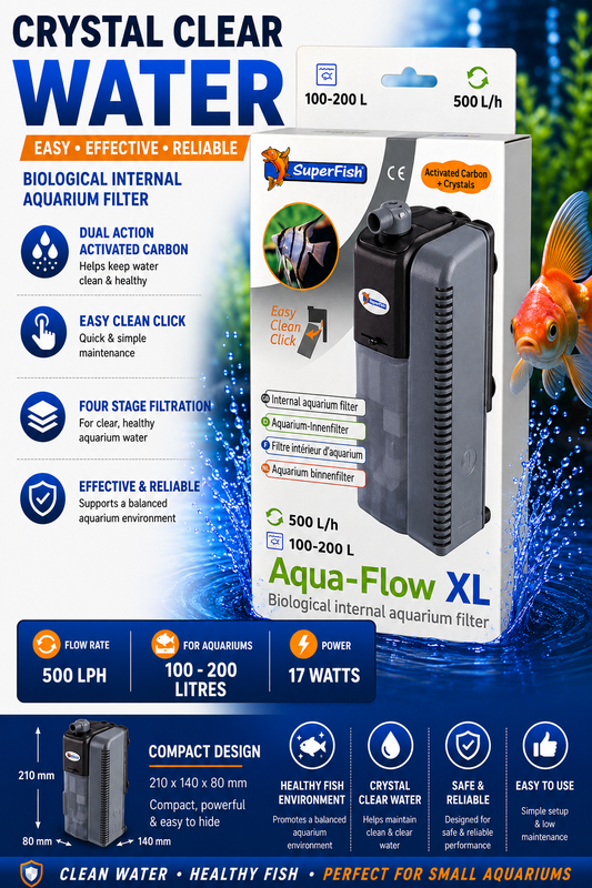 Superfish Aqua-Flow XL Aquarium Filter 500 Lph