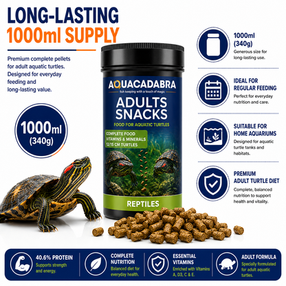 Aquacadabra Adult Aquatic Turtle Reptile Food Complete Pellets 340g