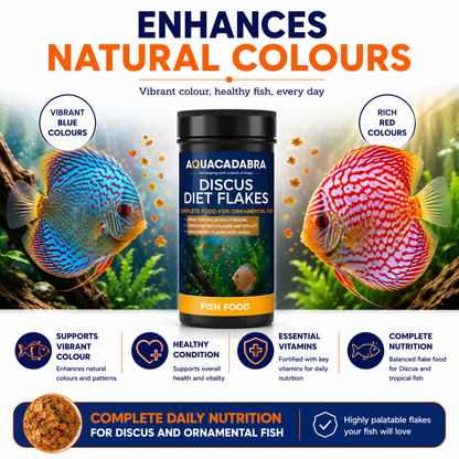 Aquacadabra Discus Flakes Tropical Fish Food High Protein Aquarium Flake