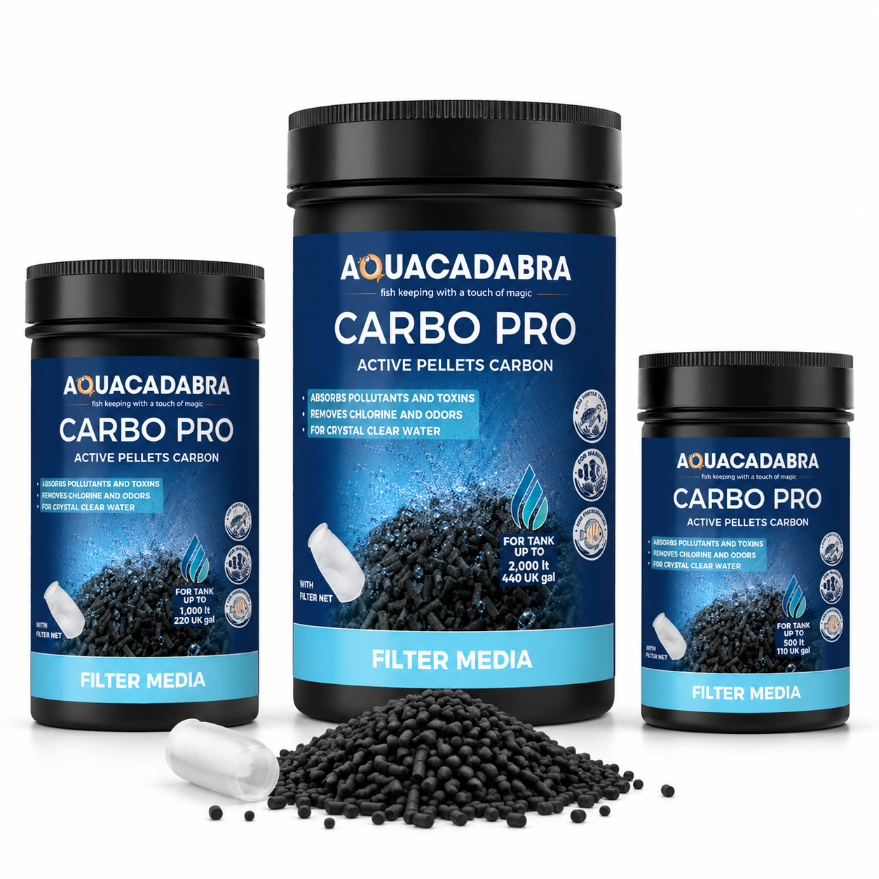 Aquacadabra Carbomax Pro Activated Carbon Aquarium Filter Media Marine Tropical
