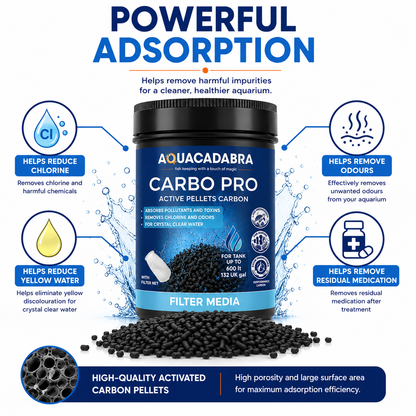 Aquacadabra Carbomax Pro Activated Carbon Aquarium Filter Media Marine Tropical