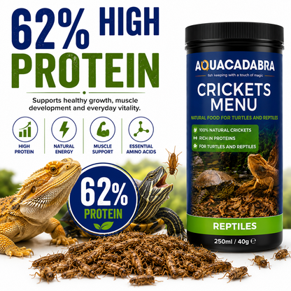 Aquacadabra Natural Dried Crickets Gourmet Reptile Turtle Food 40g 160g