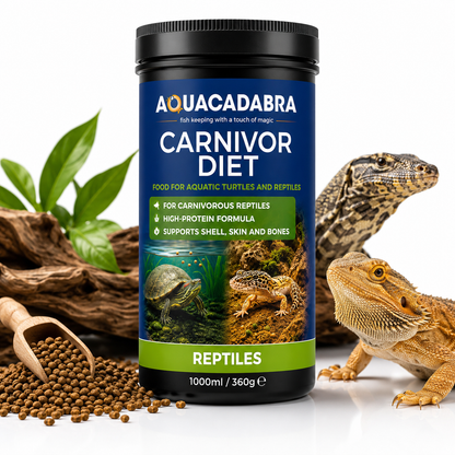 Aquacadabra Carnivor Reptile Food High Protein Complete Pellets 360g