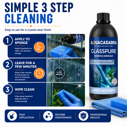 Aquacadabra GlassPure Aquarium Glass Limescale & Water Mark Remover Cleaner