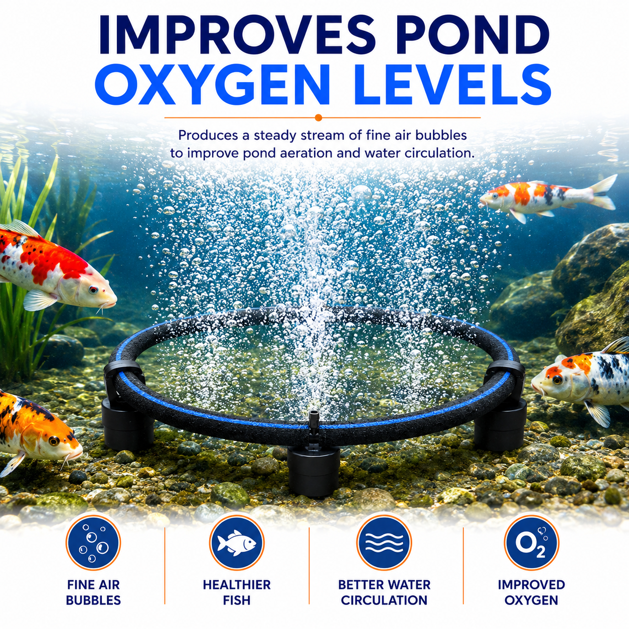 Aqua-Jet Aerator Ring Weighted Air Stones