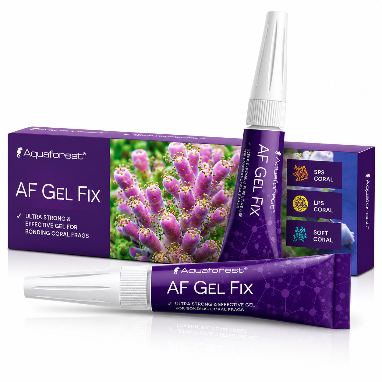 Aquaforest Gel Fix Coral Glue 2x20g Instant Frag Adhesive Marine Safe Reef Rock