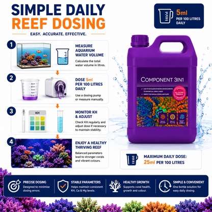 Aquaforest Component 3 in 1 Marine Reef Dosing Balling Solution Calcium Mg KH