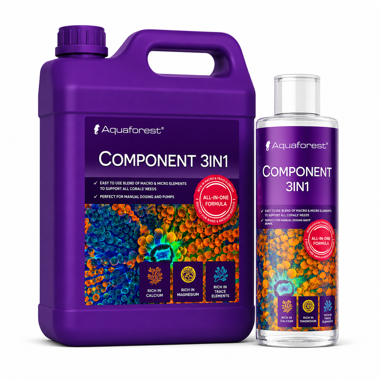 Aquaforest Component 3 in 1 Marine Reef Dosing Balling Solution Calcium Mg KH