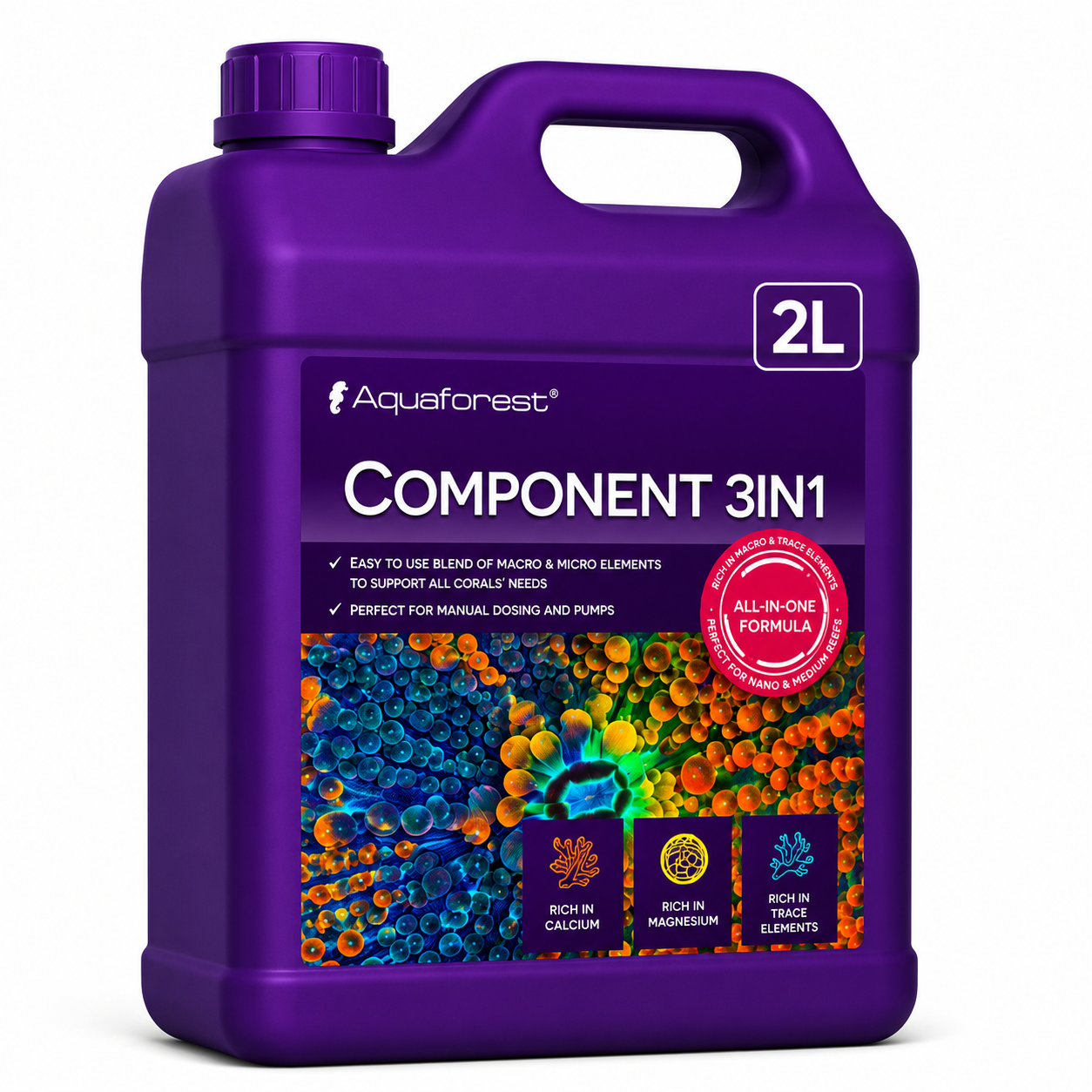 Aquaforest Component 3 in 1 Marine Reef Dosing Balling Solution Calcium Mg KH