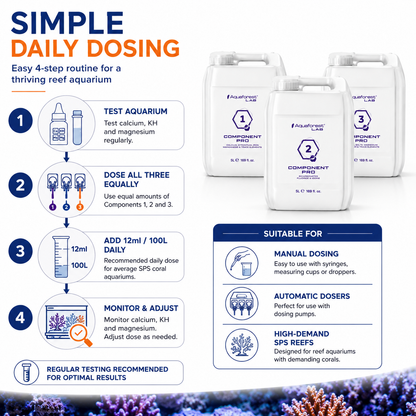 Aquaforest Components Pro 3 x 5L Coral Reef Dosing System Calcium KH Magnesium