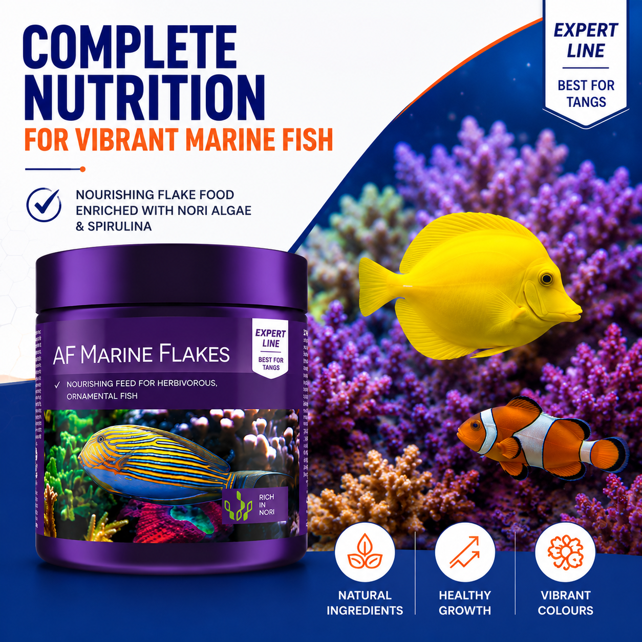 Aquaforest Marine Mix Flake Food | Premium Fish Diet | 25g, 120g (Small/Medium)