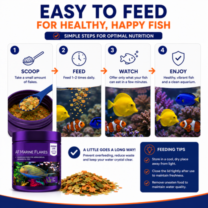 Aquaforest Marine Mix Flake Food | Premium Fish Diet | 25g, 120g (Small/Medium)
