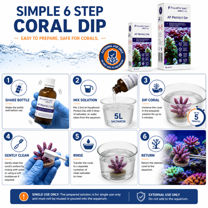 Aquaforest Protect Dip Marine Aquarium Coral Pest & Disease Treatment 10ml 50ml