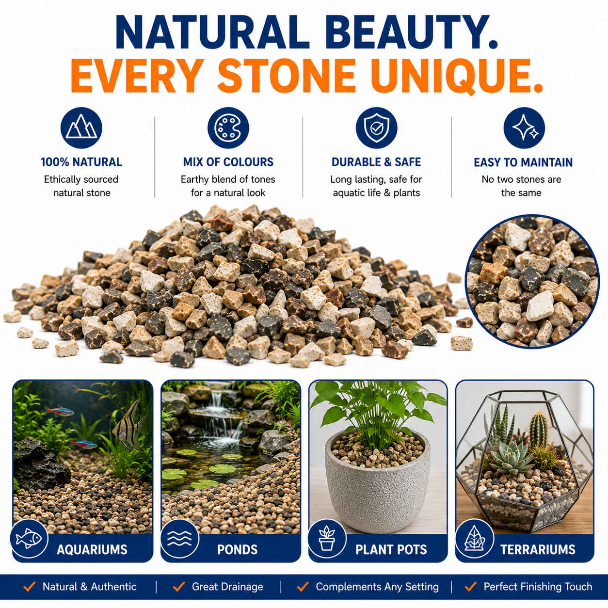 Aquacadabra 25Kg Multi-Purpose Natural Pea Gravel